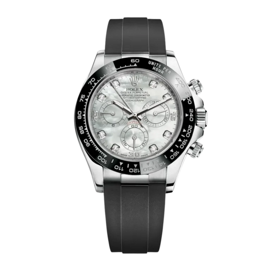 Rolex Daytona White Gold Oysterflex Mother of Pearl Dial 116519LN-0026 Mens 40mm