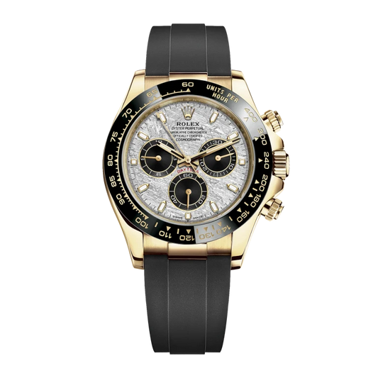 Rolex Daytona Yellow Gold Oysterflex Meteorite Dial 116518LN-0076 Mens 40mm