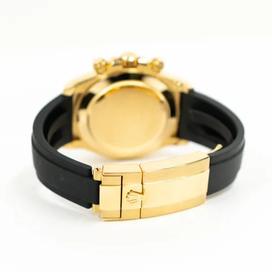 Rolex Daytona Yellow Gold Oysterflex Champagne Dial 116518LN-0042 Mens 40mm