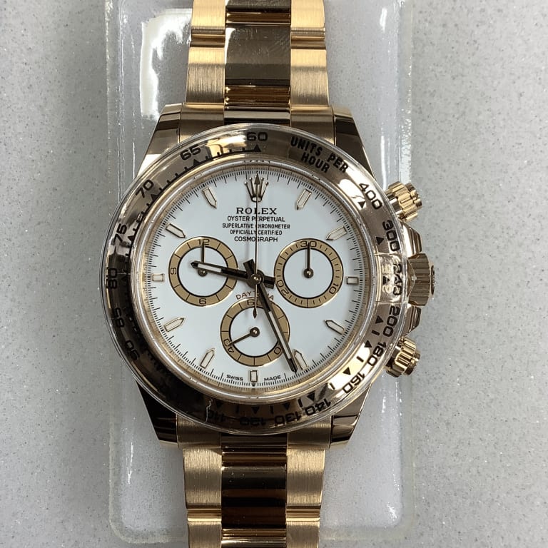 Rolex Daytona Yellow Gold White Dial 126508-0001 Mens 40mm
