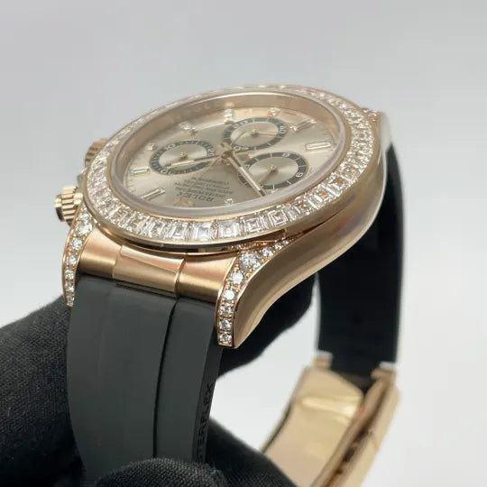 Rolex Daytona Rose Gold Diamond Pink Dial 126535TBR-0002 Mens 40mm